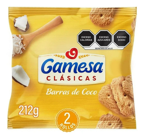 11 Pzas Galletas Gamesa Barras De Coco Clásicas 212 G