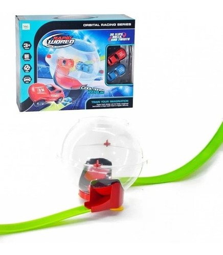 Imagen 2 de 4 de Pista Burbuja 2 Autos Tipo Hot Wheels Carrera Vehiculo World