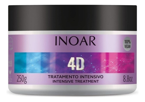 Mascara 4d Inoar 250gr Vegano Belleza En 4 Dimensiones