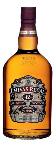 Pack De 4 Whisky Chivas Regal Blend 12 Años 1.75 L