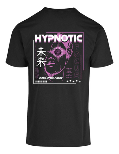 Playera Cuello Redondo Diseño Hypnotic 100% Algodón