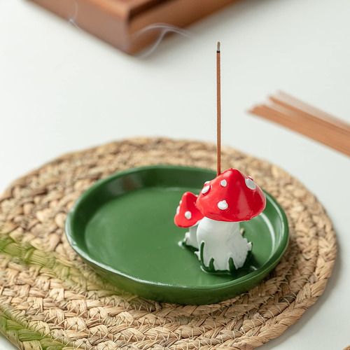 Soporte Para Incienso De Hongos Con Quemador De Resina