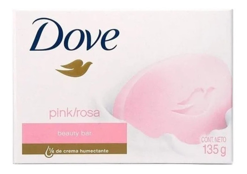 Jabón Dove Rosa Humectante En Barra Individual 135 Gr Full