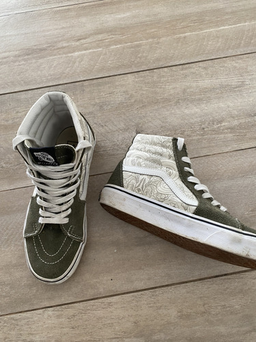 Zapatillas Vans Sk8-hi Talle 40.5 Usa 8 Verde Seco Divina (Usado)