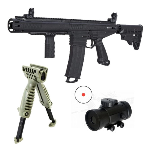 Marcadora Tippmann Stormer Paquete Mira Bipoide Elite .68 Xp