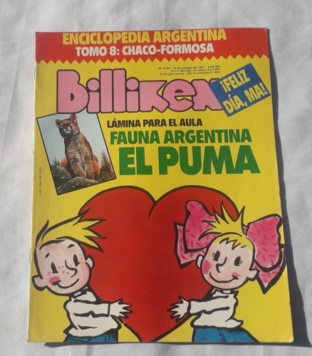 Revista Antigua Infantil * Billiken * N° 3744 Con Recortes