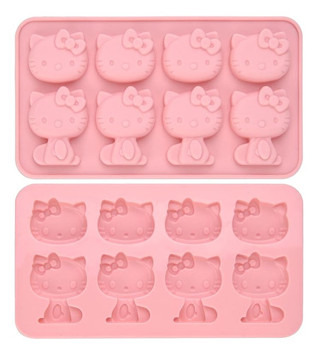 Moldes Silicona Hello Kitty Molde Hielo Bandeja Chocolate Pa