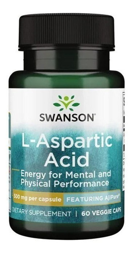 Swanson I L-aspartic Acid I 500mg I 60 Capsules I Importado