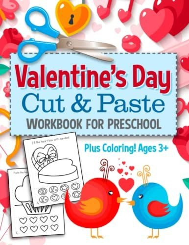 Book : Valentines Day Cut And Paste Workbook For Preschool.