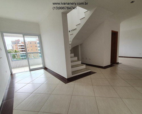 Imagem 1 de 30 de Linda Cobertura A 80 Metros Do Mar , 3 Suítes, Solemar - Praia Grande. - Ap00222 - 70611529
