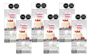 Caja De 6 Crema Para Batir Nestlé 950 Ml Whipping Cream Crem