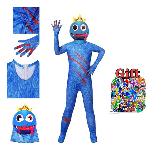 Cosplay De Little Blue Monster Halloween Rainbow Friends