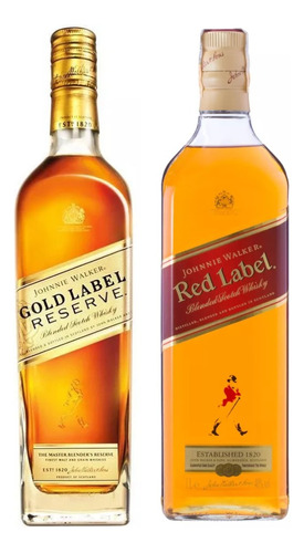 Whisky Red Label 1l + Gold Label 750ml