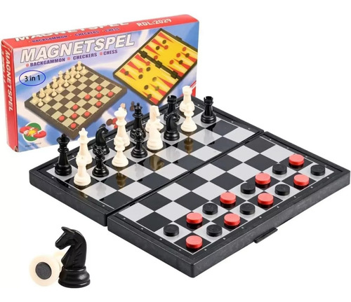 Juego De Ajedrez Magnético 3 En 1 Para Niños - Juego De Mesa