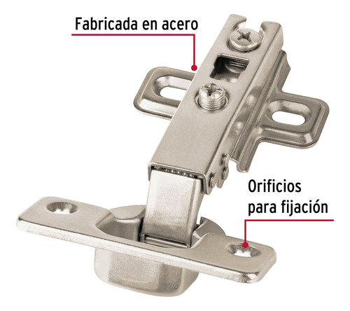 Bisagra Bidimensional 110° C/completa 2 Pz Hermex 43157