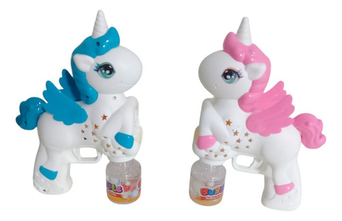 Pistola De Burbujas Con Luz Forma Unicornio Niña Burbujas
