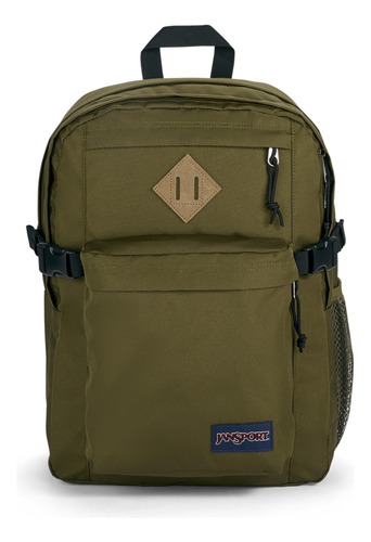 Mochila Jansport Main Campus Color Army green Diseño de la tela Liso