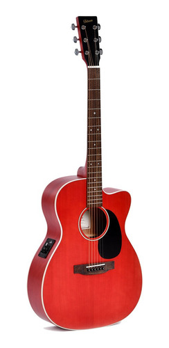 Guitarra Electroacustica Ditson By Sigma  000c-10e Trans Red