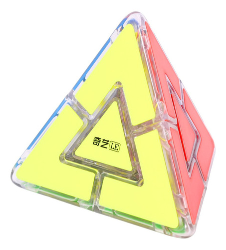 Cubo Qiyi Pyraminx Lite Edición Limitada Base Transparente
