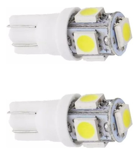 Bombillo Muelita Led T10 Luz Blanca 5 Smd - Par