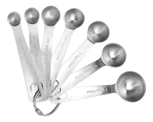 Rl1 Juego De 7 Cucharas Medidoras De Acero Inoxidable Para