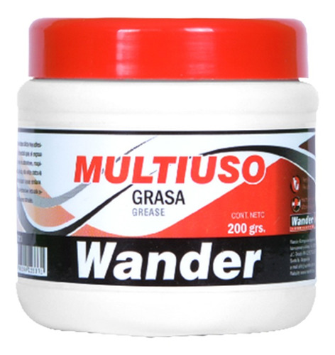 Grasa Multiuso Wander 200 Gr 1° Calidad Bicicletas Maquinas