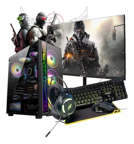 Pc Gamer Completo com Monitor - i5 + Placa de Video + Gabinete Gamer rgb -  Roda Diversos Jogos