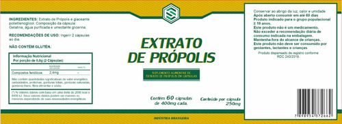 Imagem 2 de 4 de Kit Propolis Extrato Suport 60 Caps 2 Unidades (120 Caps)