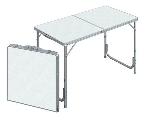 Mesa Plegable De Aluminio 120x60x70cm Camping Playa