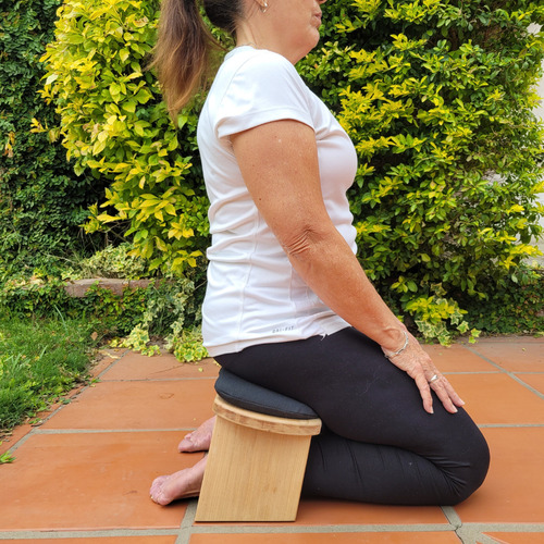 Banco Meditación Plegable Con Almohadilla Negro