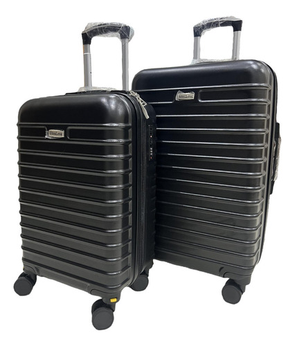 Conjunto Mala 23kg + Mala 10kg Expansível Ultra Leve Preta