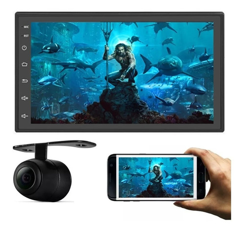 Imagen 1 de 10 de Estereo Doble Din Gps Android 8.1 Bluetooth 1+16g Multimedia