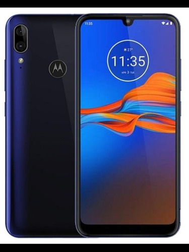 Celular, Motorola (moto E 6 Plus) Azul E Preto