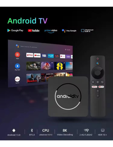 Tv Box Android 14.0 5g Ram 8gb+128gb Ultra Hd Wifi +control