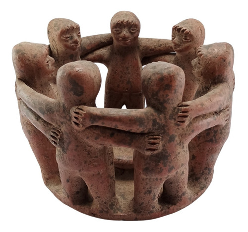 Hombres Prehispánicos Abuelo Fuego Escultura Barro