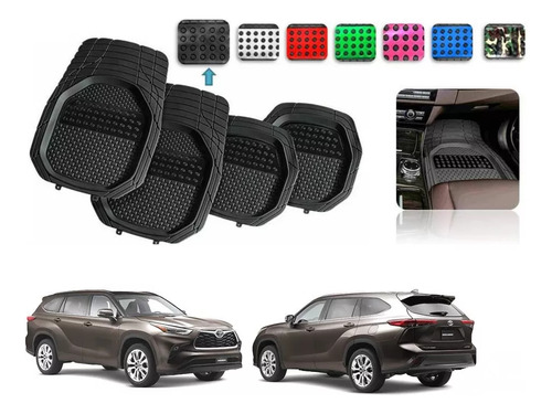 Tapetes 4pz Bandeja 3d Color Toyota Highlander 2021 A 2024