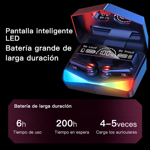 Audífonos Inalámbricos M28 Tws Bluetooth 5.1 Reducción Ruido Color Negro Negro