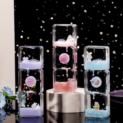 Gifts Creative Liquid Hourglass, Bonito Escritorio Para Hela