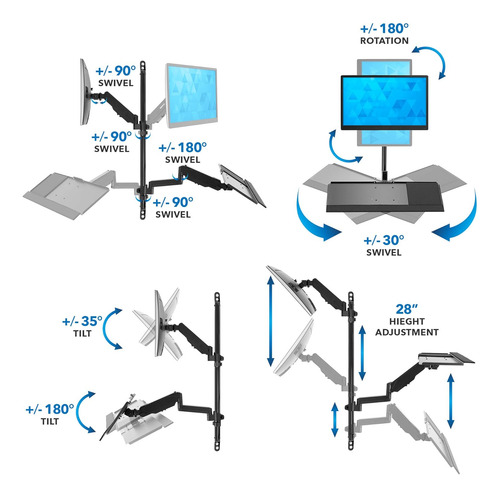 Soporte Para Monitor Y Cpu De Pared
