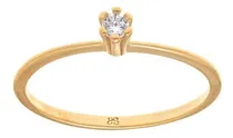 Comprar Anel Rommanel Folheado Ouro 18k Solitário Zircônia 512180