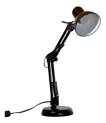 Imagen 2 de 10 de Lámpara Escritorio Flexible Ajustable Negro E27 40w 1 Luz