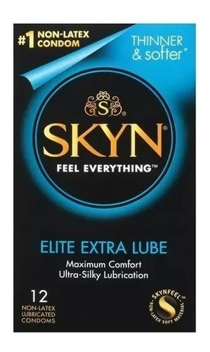 Condones Skyn Elite Extra Lube Libres De Latex Preservativos