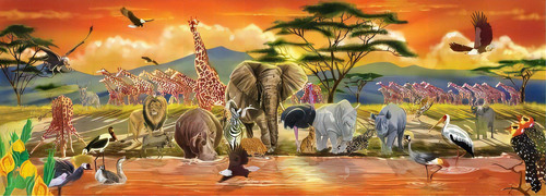 Melissa - Doug African Plains Safari Jumbo Jigsaw Puzzle De 