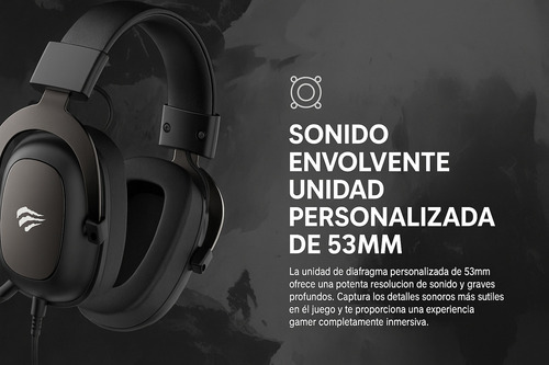 HAVIT H2002d Audífonos Gaming Profesionales Con Control De Volumen En Cable, Micrófono Flexible, Sonido Hi-Fi 3D – Para Consolas, Laptop, PC y Dispositivos Móviles