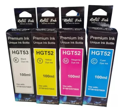 Kit De 4 Tintas Gt51 Gt52 Genéricas Para /315/415/530/515