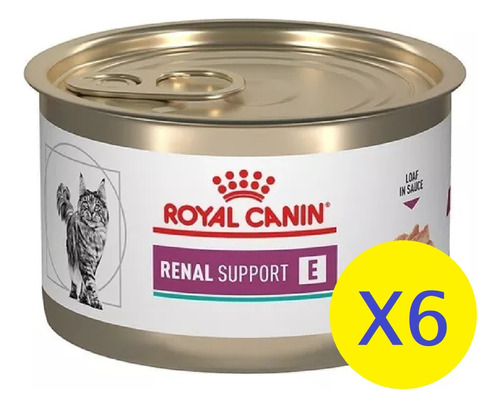 Alimento Royal Canin Renal Support Feline Lata 145 Gr X6