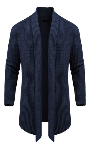 Saco Sueter Cardigan Casual Largo Abierto For Hombre