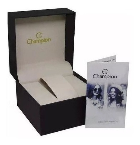 Relogio Champion Feminino Dourado Couro Original