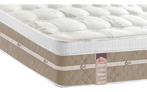 Cama Box Queen: Colchão Molas Ensacadas Castor Pocket Silve