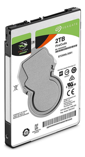 Disco Duro Híbrido Sshd Interno Seagate Firecuda St2000lx001 2tb